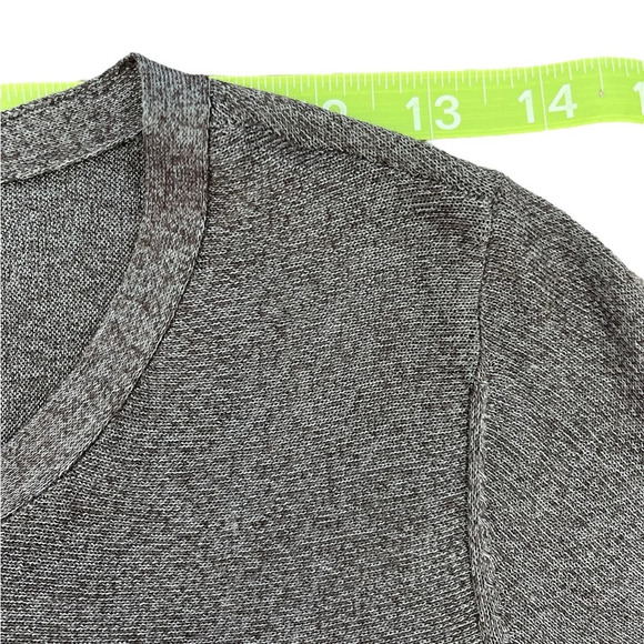 EILEEN FISHER CREWNECK SHEER LIQUID SHINE BOXY TUNIC COLOR BARK SIZE XS - Picture 4 of 6